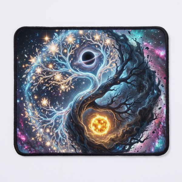 Item preview, Stellar Yin Yang Tree Light and Shadow designed and sold by kmiArtistIA.