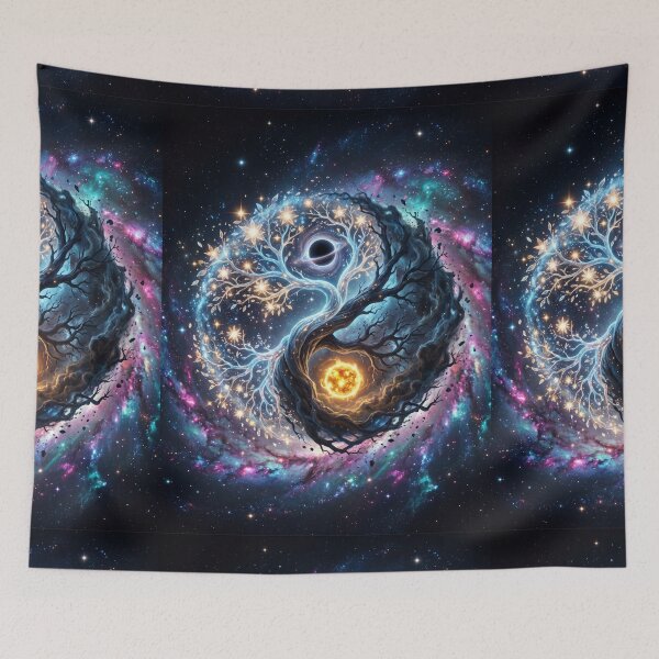 Item preview, Stellar Yin Yang Tree Light and Shadow designed and sold by kmiArtistIA.