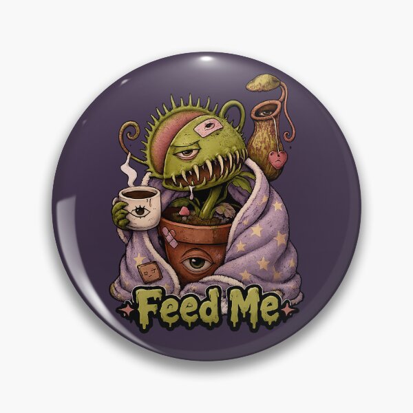 Item preview, Sleepy Carnivorous Plant Sticker | Weirdcore Feed Me Venus Flytrap Gothic Cute Art designed and sold by YuliaHulia.