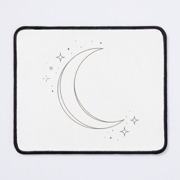 Item preview, Minimalist Crescent Moon & Stars Line Art | Celestial Lunar Illustration | Boho Cosmic Design designed and sold by SirensSageStone.
