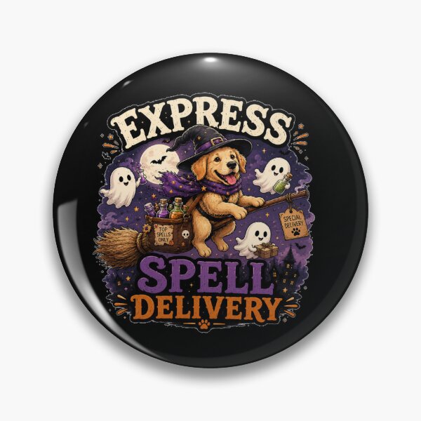Item preview, Express Spell Delivery Funny Witch Dog Halloween Design designed and sold by MotylekAnia.