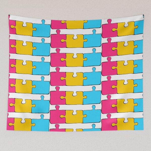 Item preview, Pansexual Puzzle Pieces Pride Flag designed and sold by HarveyHandcraftsandDesigns.