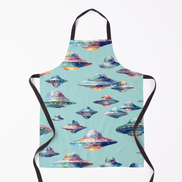 Item preview, Watercolor Retro UFO designed and sold by Lidra Zehcnas.