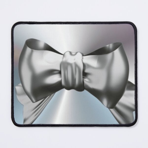 Item preview, Y2K Metallic Chrome Bow | 3D Liquid Silver designed and sold by Rawafi Art Studio.