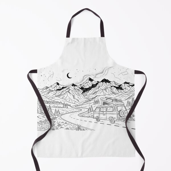 Item preview, Camper Van Mountain Journey Line Art designed and sold by Pedrojezu.