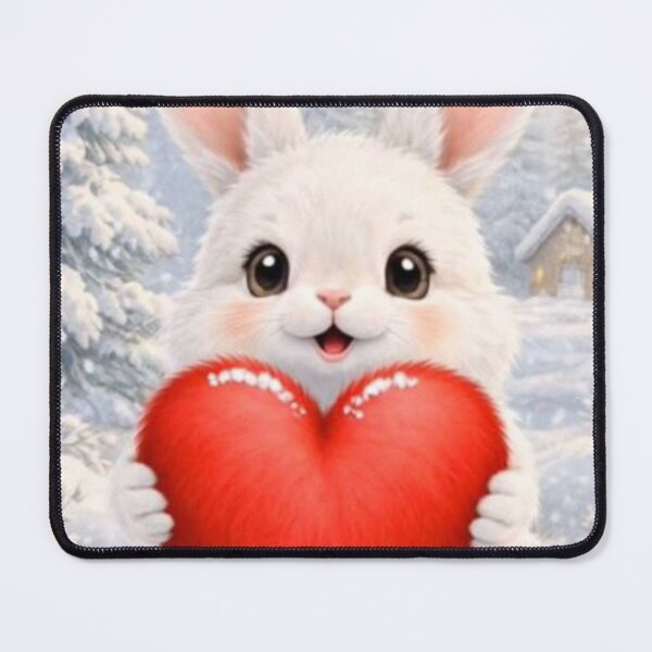 Item preview, Winter Wonderland Bunny with Red Heart - Cozy Snowy Rabbit Art designed and sold by lovelistivkaa.