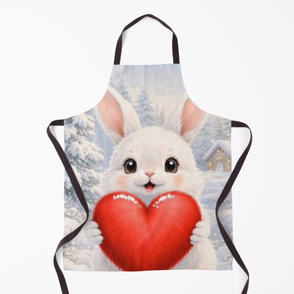 Item preview, Winter Wonderland Bunny with Red Heart - Cozy Snowy Rabbit Art designed and sold by lovelistivkaa.