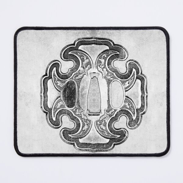 Item preview, Ornate Silver Tsuba Japanese Katana Sword Guard Dark designed and sold by Ghoul Enterprises.