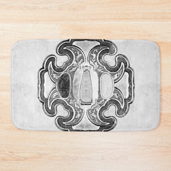 Item preview, Ornate Silver Tsuba Japanese Katana Sword Guard Dark designed and sold by Ghoul Enterprises.