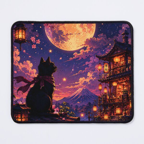 Item preview, Moonlit Sakura Cat designed and sold by funny things random.