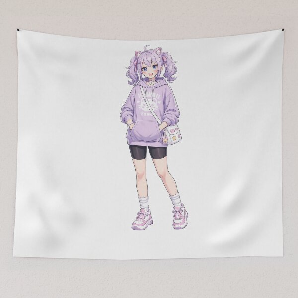 Item preview, Pastel Kawaii Anime Girl Graphic Tee  Cute Manga Streetwear Design designed and sold by josflo12.