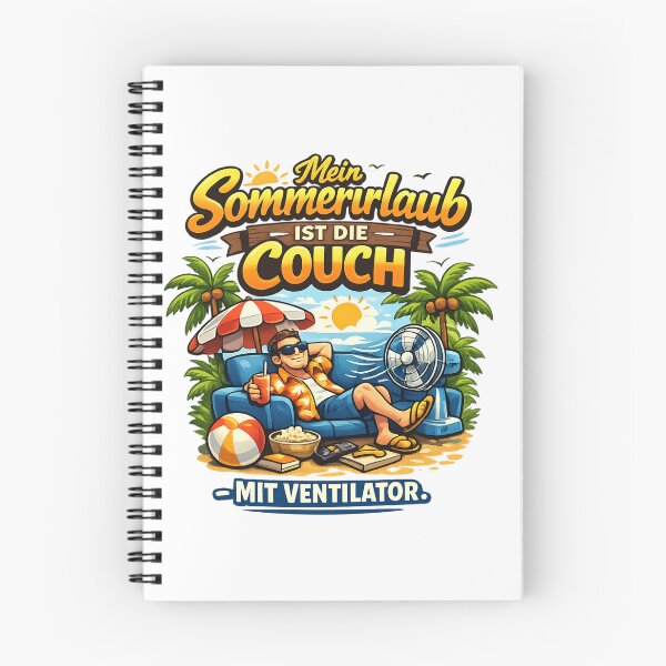 Item preview, Favorite spot: Couch with fan design – Fun summer motif for everyone who celebrates their vacation indoors designed and sold by CoolContent Factory.