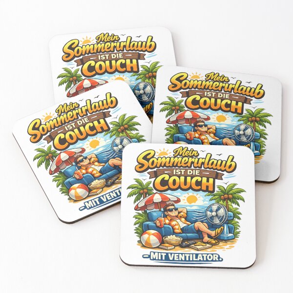 Item preview, Favorite spot: Couch with fan design – Fun summer motif for everyone who celebrates their vacation indoors designed and sold by CoolContent Factory.