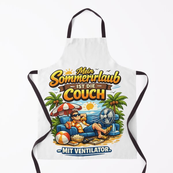 Item preview, Favorite spot: Couch with fan design – Fun summer motif for everyone who celebrates their vacation indoors designed and sold by CoolContent Factory.