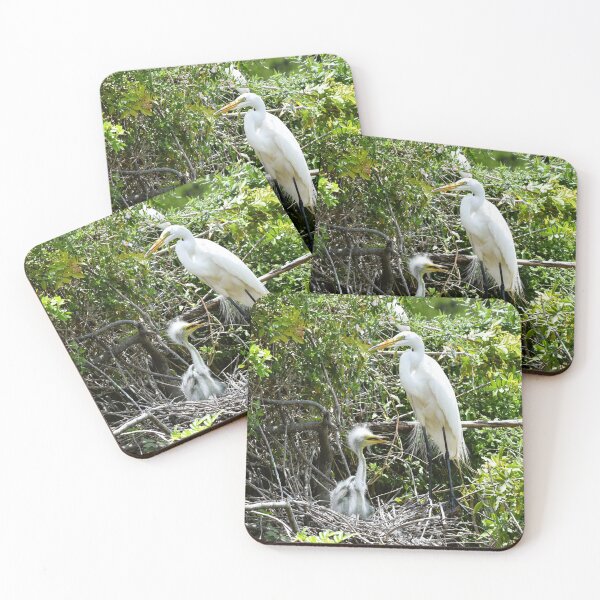 Item preview, Great Egret Mom and Baby designed and sold by SeaChelly .