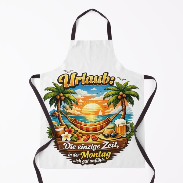 Item preview, Sun, beach, good vibes on Monday design – Tropical beach motif with palm trees, hammock & sunset for holiday feelings designed and sold by CoolContent Factory.