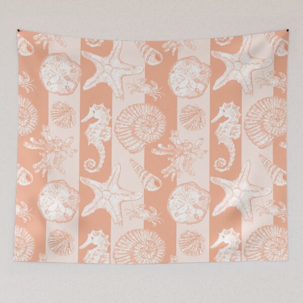 Item preview, Vintage White Washed Sea Life in Terracotta  designed and sold by PD-Coastal.