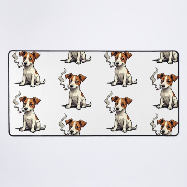 Item preview, Jack Russell Terrier sitting with cigarette designed and sold by Prints by Mat.