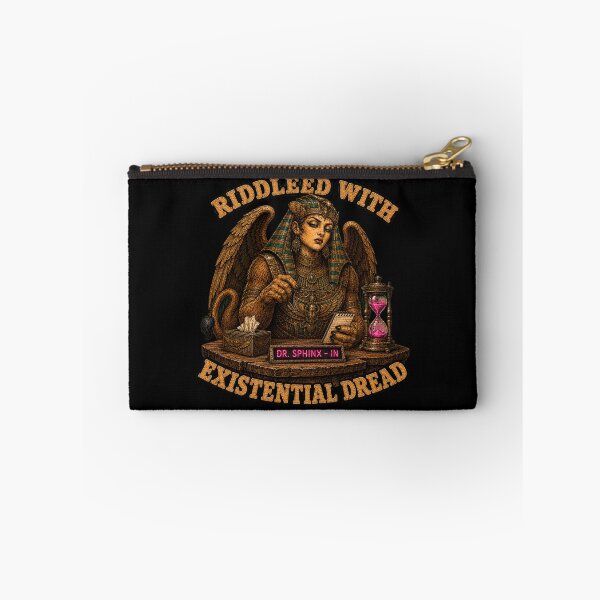 Item preview, Funny Sphinx Therapist Riddled Existential Dread Retro Tee designed and sold by Mythic Ink Studio.
