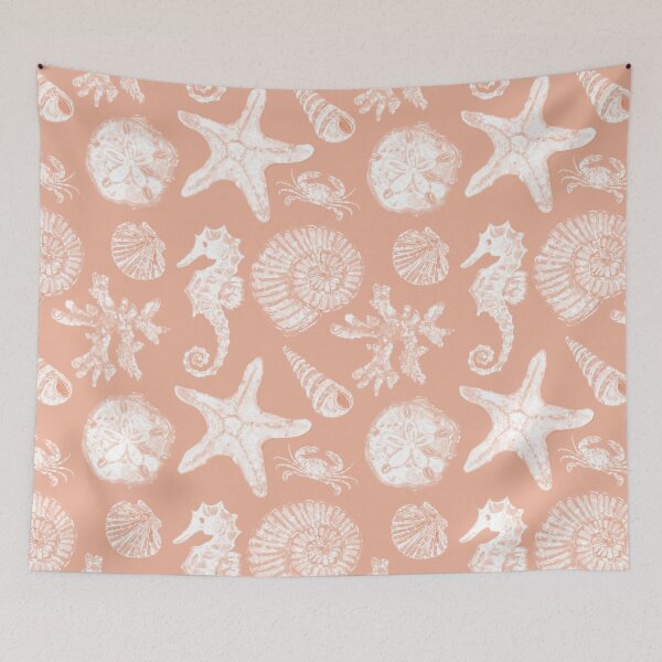 Item preview, Vintage White Washed Sea Life in Terracotta  designed and sold by PD-Coastal.