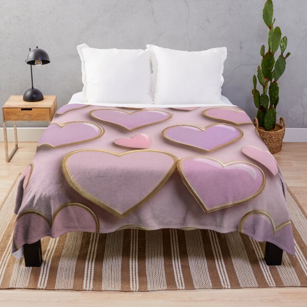 Item preview, Soft Pink & Lilac Floating Hearts Pattern designed and sold by Good Vibes .
