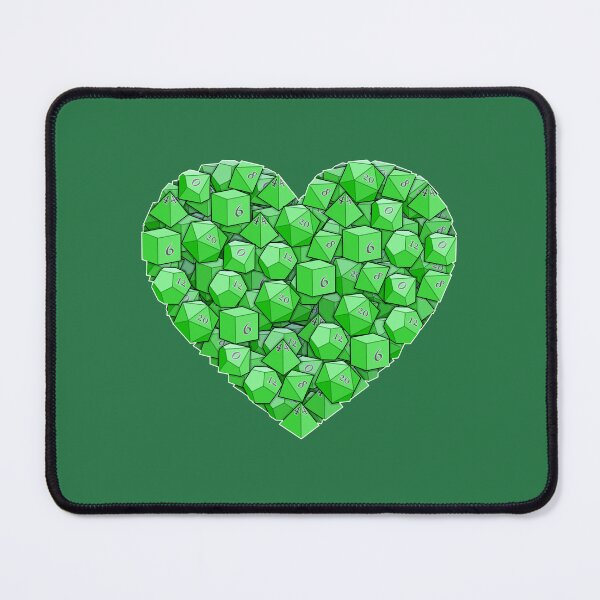 Item preview, Dice Heart - Green designed and sold by -Solarly-.