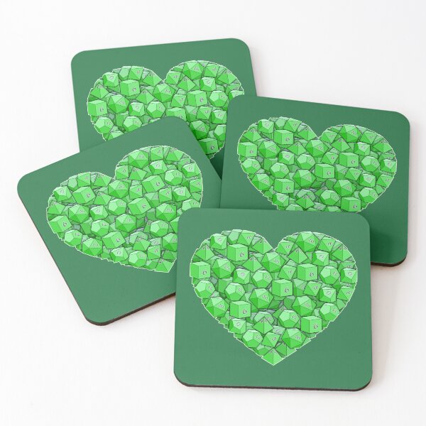 Item preview, Dice Heart - Green designed and sold by -Solarly-.