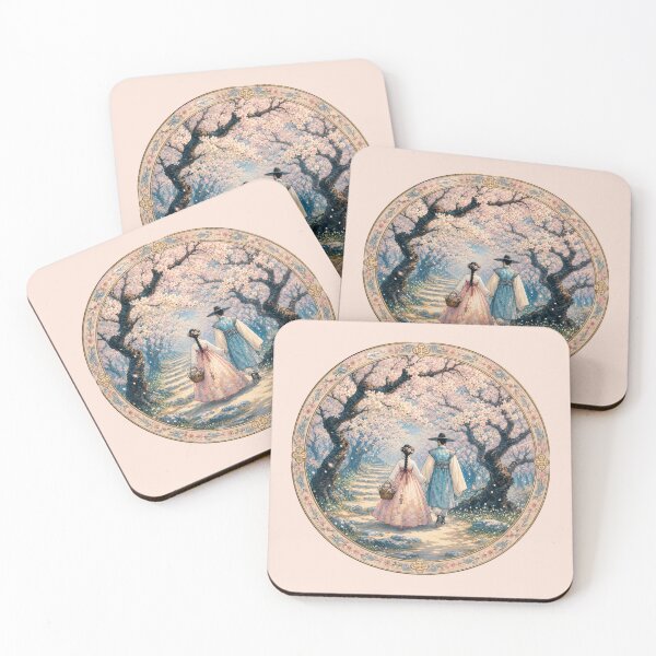 Item preview, Joseon Couple Cherry Blossoms Romance K-drama designed and sold by NerdiPop.