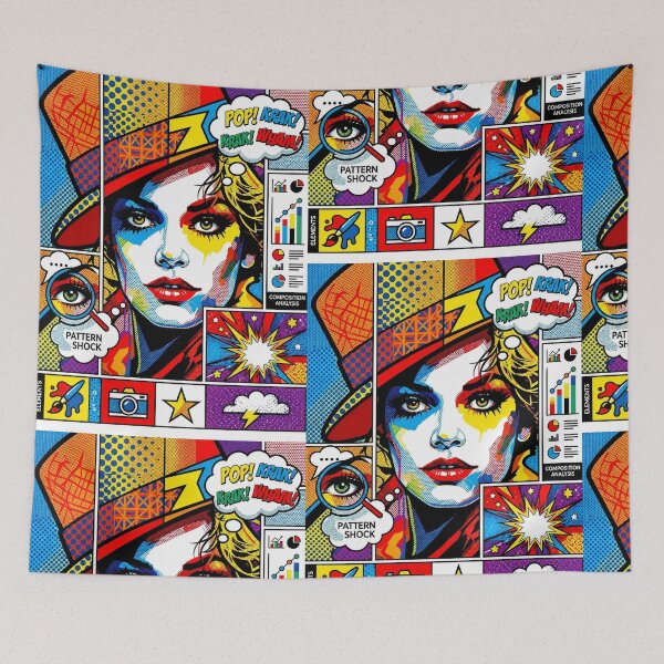 Item preview, Pop Art Graphic Women Portrait Promo Colorful Festival designed and sold by G-M-Designs.