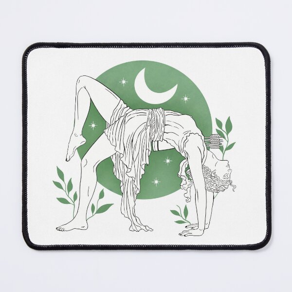 Item preview, Artemis Statue in Bridge Pose | Greek Goddess Yoga Art Print designed and sold by Ancient-Tales.