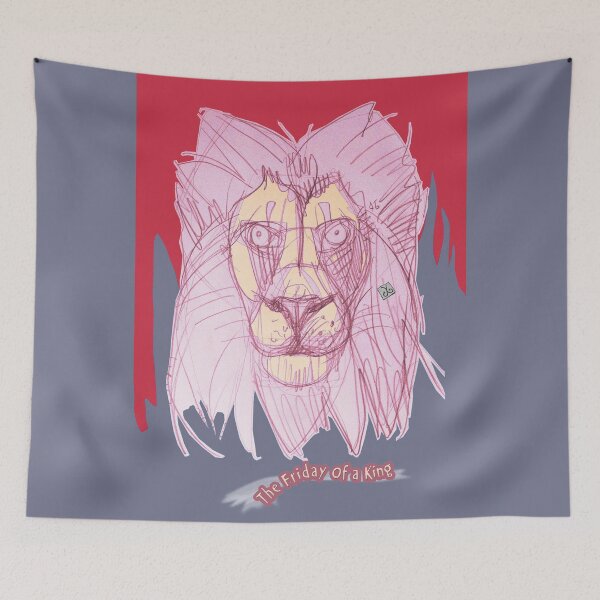 Item preview, The Friday Of A King - Mighty lion  (Drawing by ACCI) designed and sold by VanyssaGraphics.