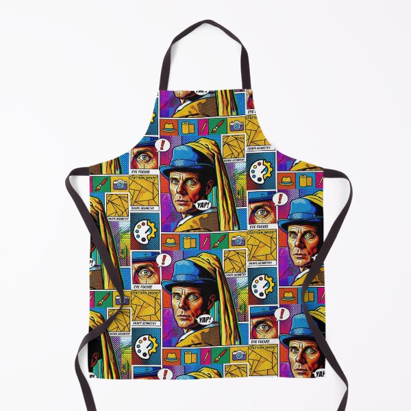 Item preview, Pop art graphic of a man with a hat, portrait of an old master, colorful festival designed and sold by G-M-Designs.