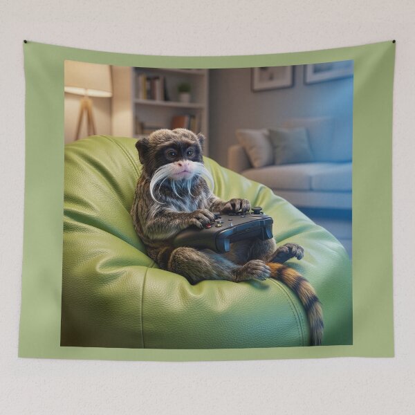 Item preview, Emperor Tamarin Is Old School Gamer designed and sold by Tridentulus.