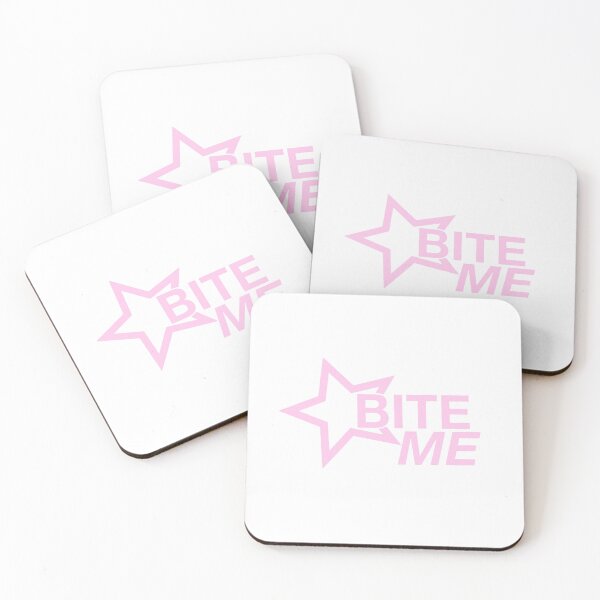 Item preview, bite me (pink) designed and sold by dyldesignz.