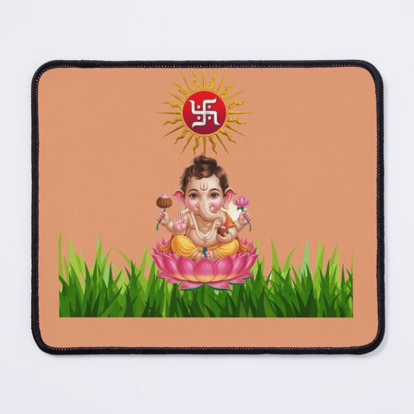 Item preview, Indian God Ganesh with Swastik designed and sold by Shree Dharani Trendz.