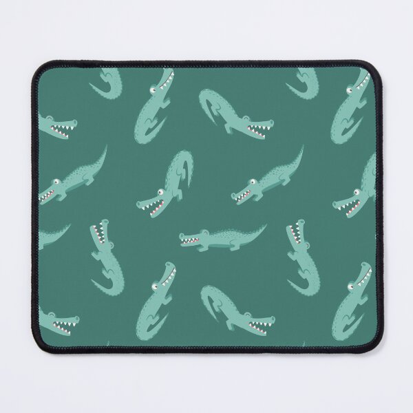 Item preview, Green Alligators Cute Gators On Dark Green designed and sold by SamAnnDesigns.
