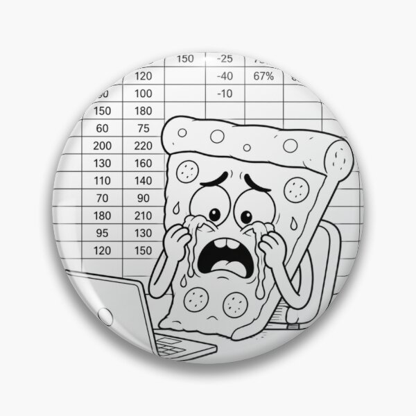 Item preview, Funny Pizza Panic – Cartoon Fireworks Coloring Page designed and sold by ComedyInkFactor.