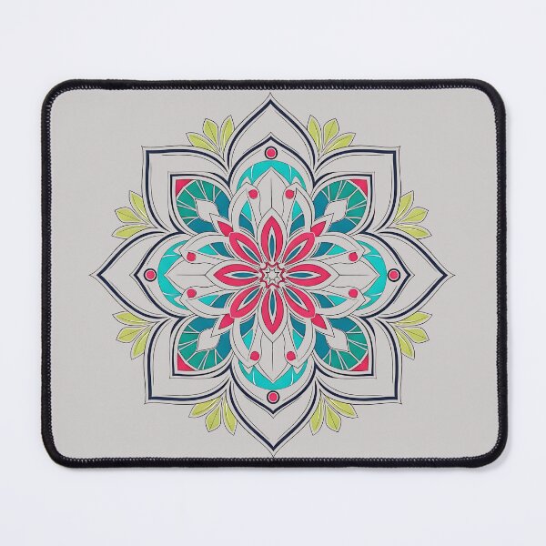 Item preview, Turquoise and Pink Mandala Floral Harmony designed and sold by UrbanPrts.
