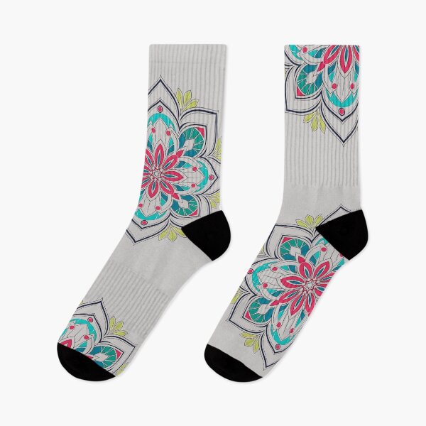 Item preview, Turquoise and Pink Mandala Floral Harmony designed and sold by UrbanPrts.