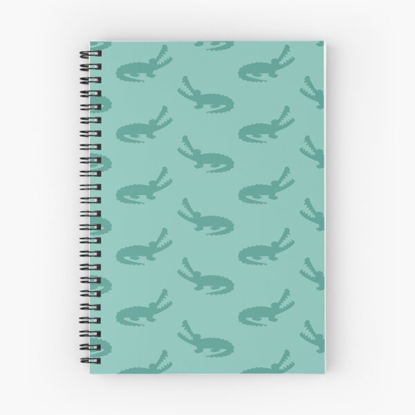 Aperçu de l'œuvre Silhouettes d'alligators verts mignons sur fond vert foncé créée et vendue par SamAnnDesigns.