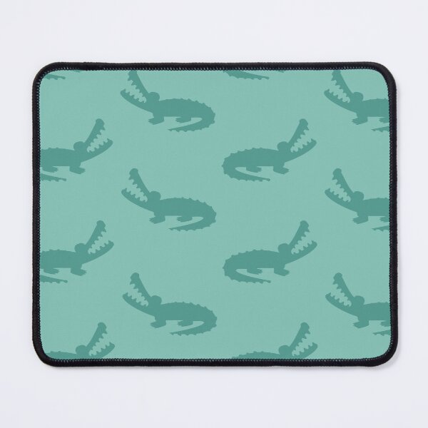 Item preview, Silhouettes of Green Alligators Cute Gators On Dark Green designed and sold by SamAnnDesigns.