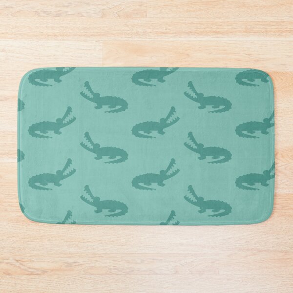 Item preview, Silhouettes of Green Alligators Cute Gators On Dark Green designed and sold by SamAnnDesigns.