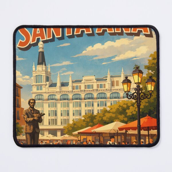 Item preview, Greetings from Plaza de Santa Ana Madrid – Retro City Poster designed and sold by Earth Celebration Designs.