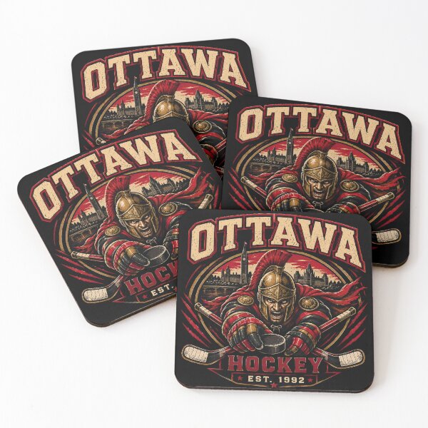 Item preview, Ottawa Hockey Mascot Logo | Vintage Hockey Fan Apparel designed and sold by TKOprintdesigns.