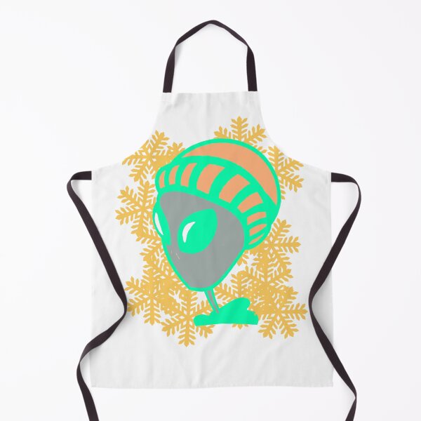 Item preview, Winter Alien with Hat and Snowflakes designed and sold by AstronautMerch.