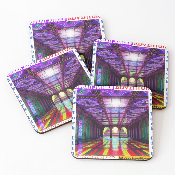 Item preview, Neon Psychedelic Pop Art Central Park Manhattan designed and sold by bewitchedcuties.