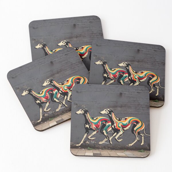 Item preview, GALOGO - Street Variations - Two Galgos Street Art No. 1 designed and sold by GALOGO – Art for Sighthounds & Animal Welfare.