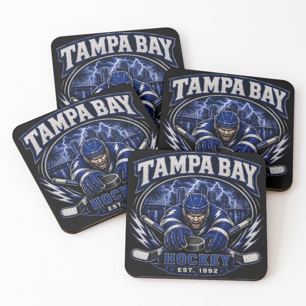 Item preview, Tampa Bay Hockey Lightning Style Mascot | Coastal Hockey Design designed and sold by TKOprintdesigns.