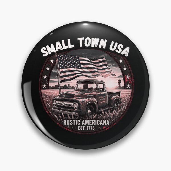 Item preview, Small Town USA, Patriotic 1776 Americana Design, Vintage Style with Old Truck and Flag designed and sold by CMM-Designs.
