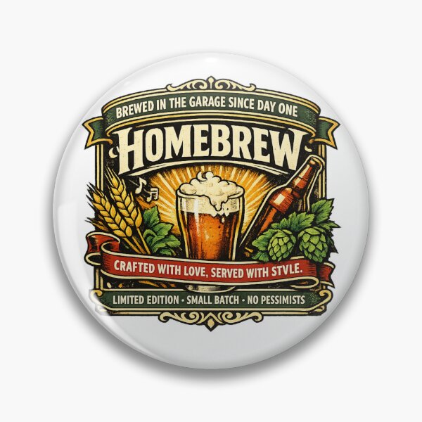 Item preview, Vintage Garage Homebrew Beer Badge designed and sold by Dresut.